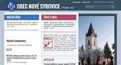 Desktop Screenshot of novesyrovice.cz